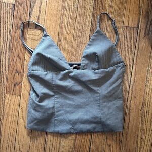 Zara Gray Check Cami Top